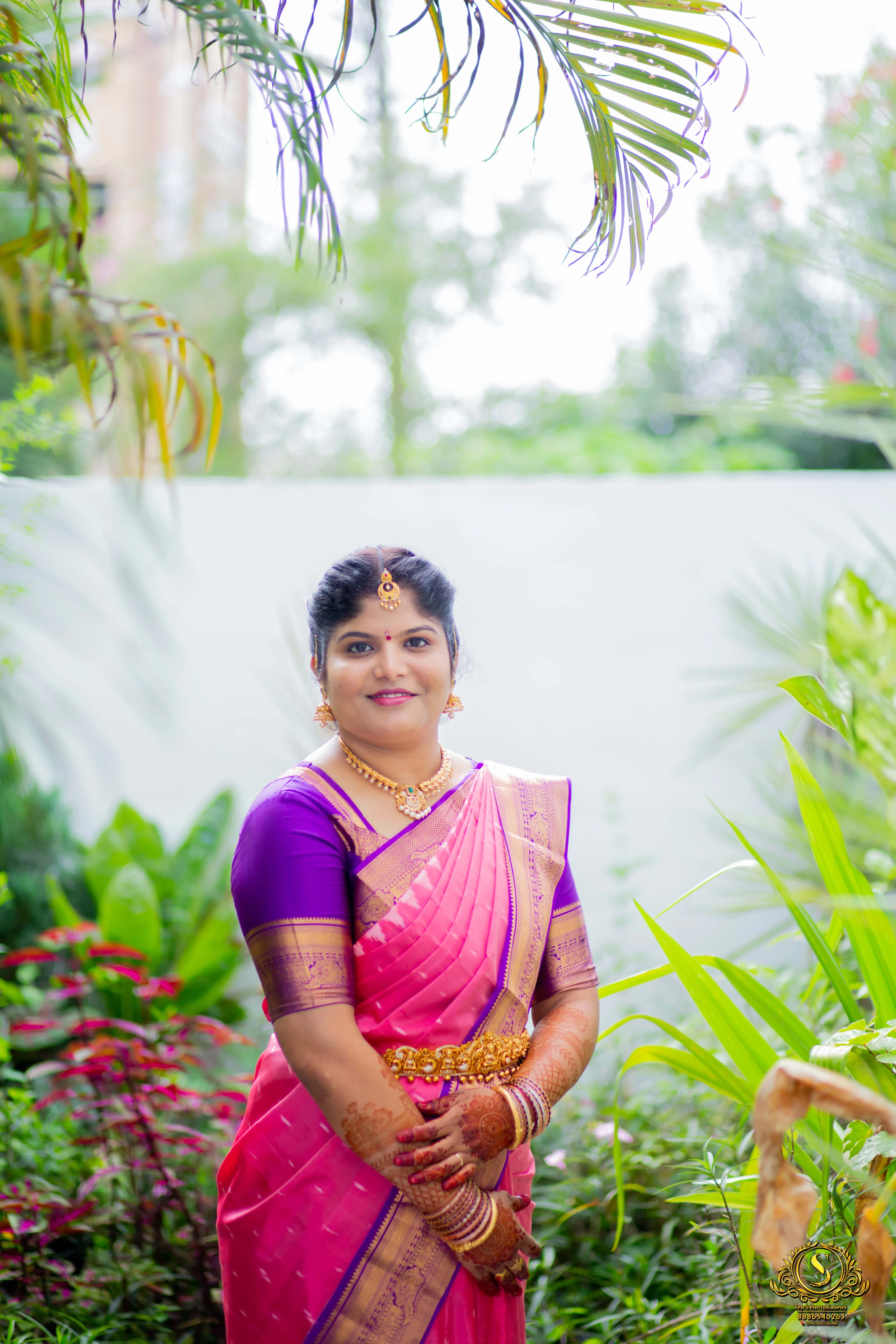 Close-up bridal portrait showing jewellery and makeup