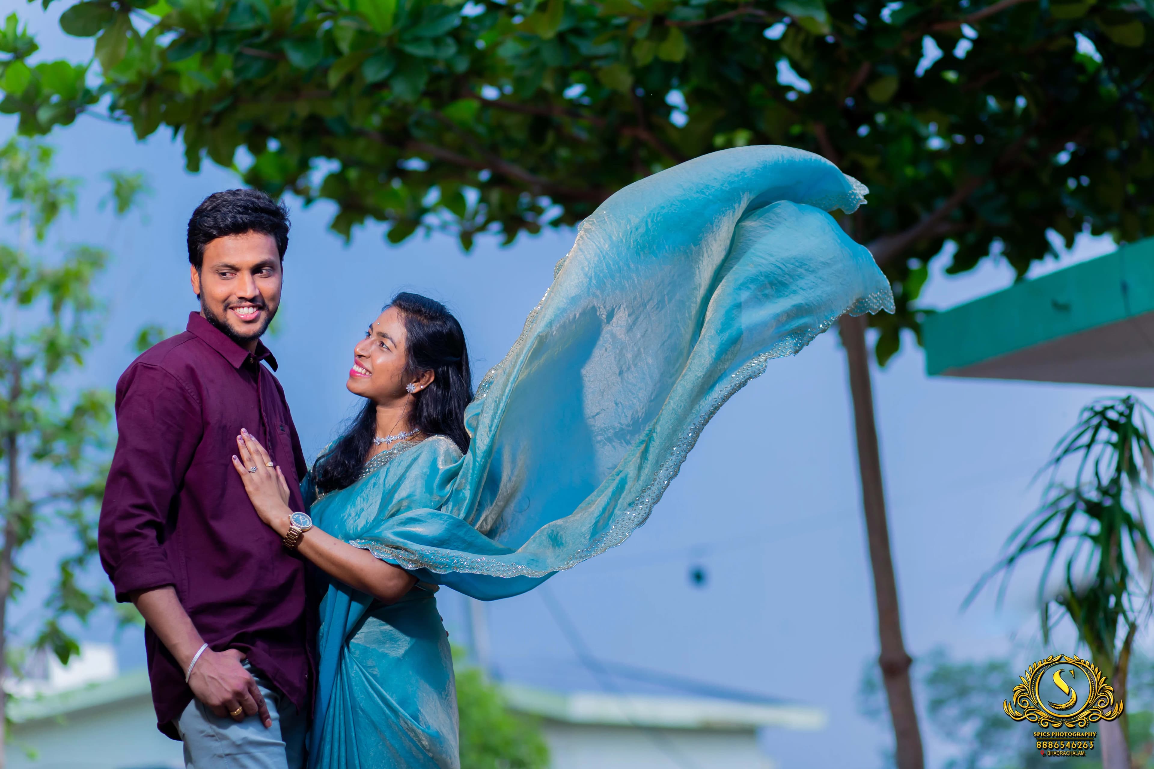 Pre-engagement shoot at scenic outdoor location
