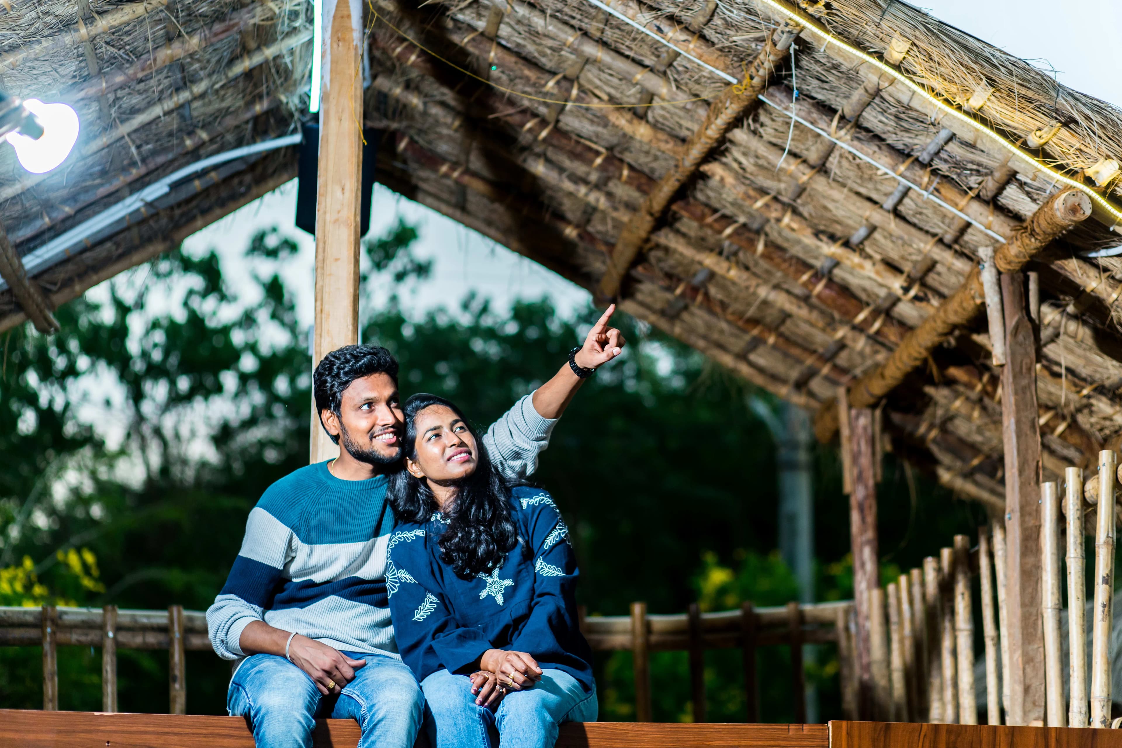 Natural candid moment between couple